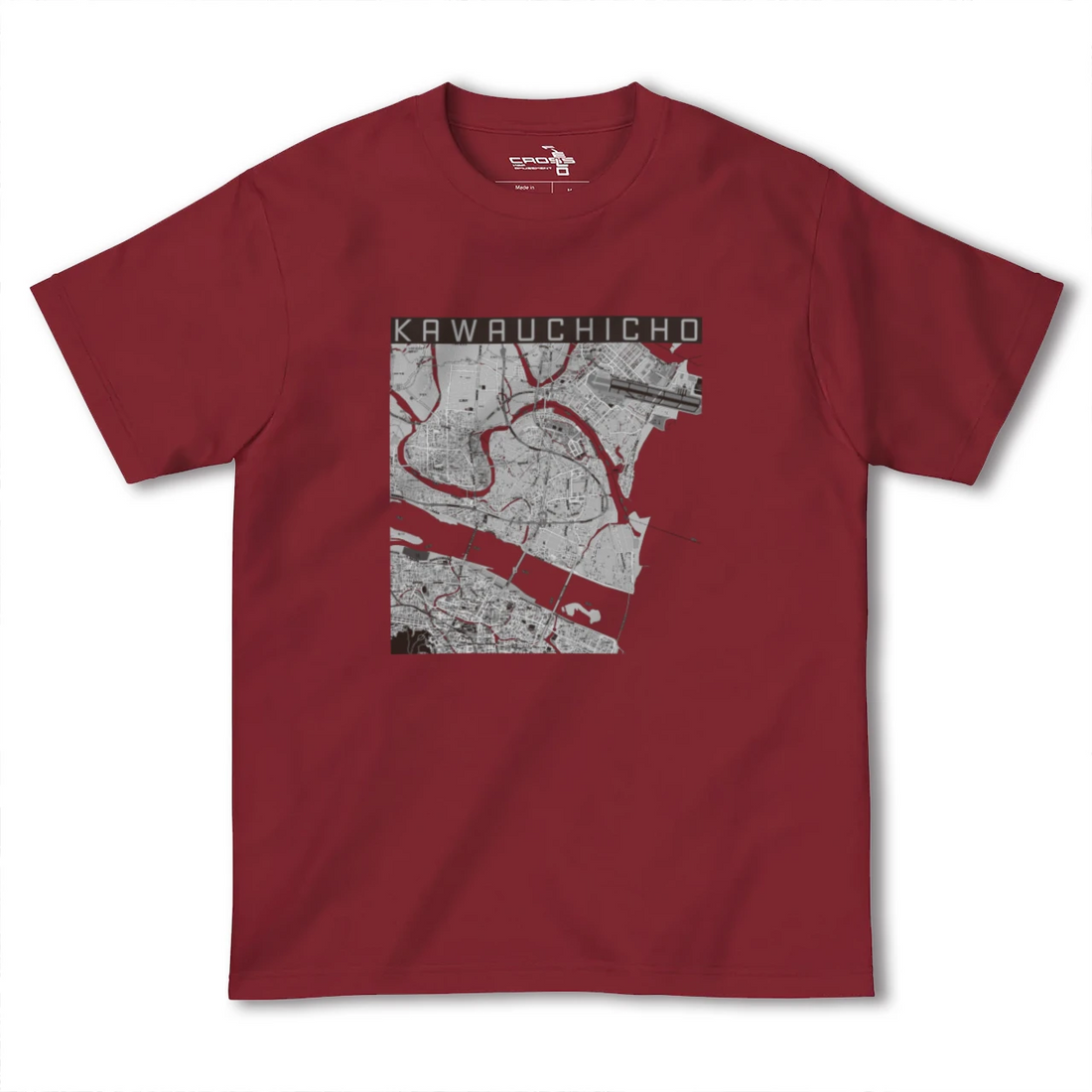 【川内町(徳島県)】地図柄ヘビーウェイトTシャツ