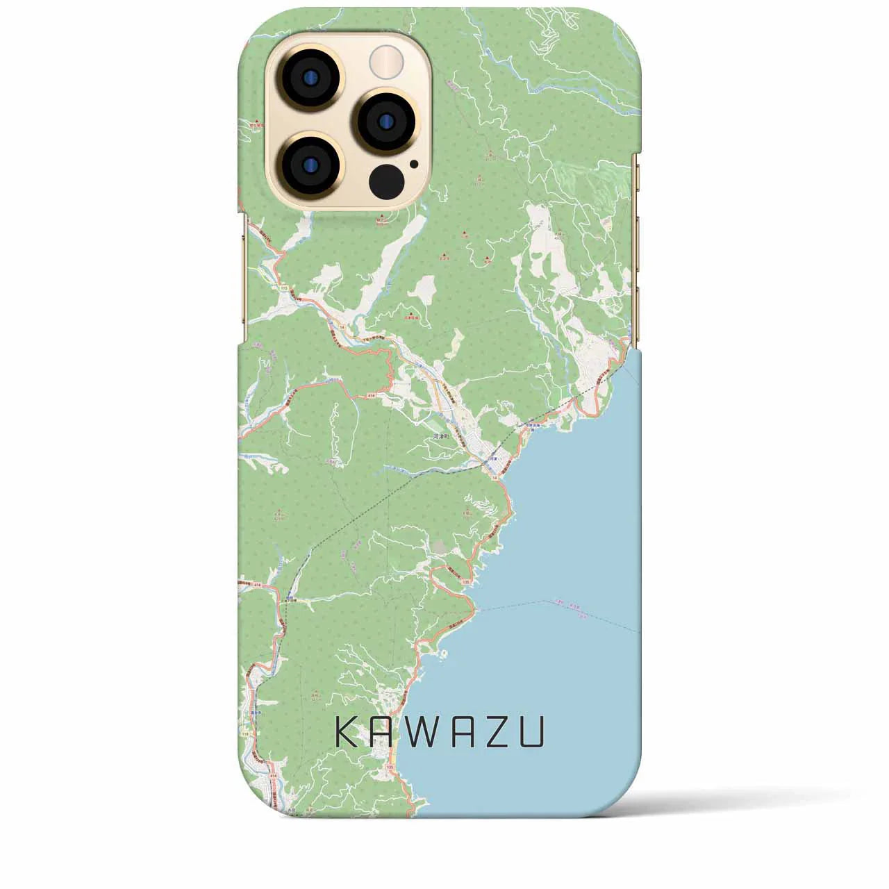 【河津（静岡県）】地図柄iPhoneケース（バックカバータイプ）