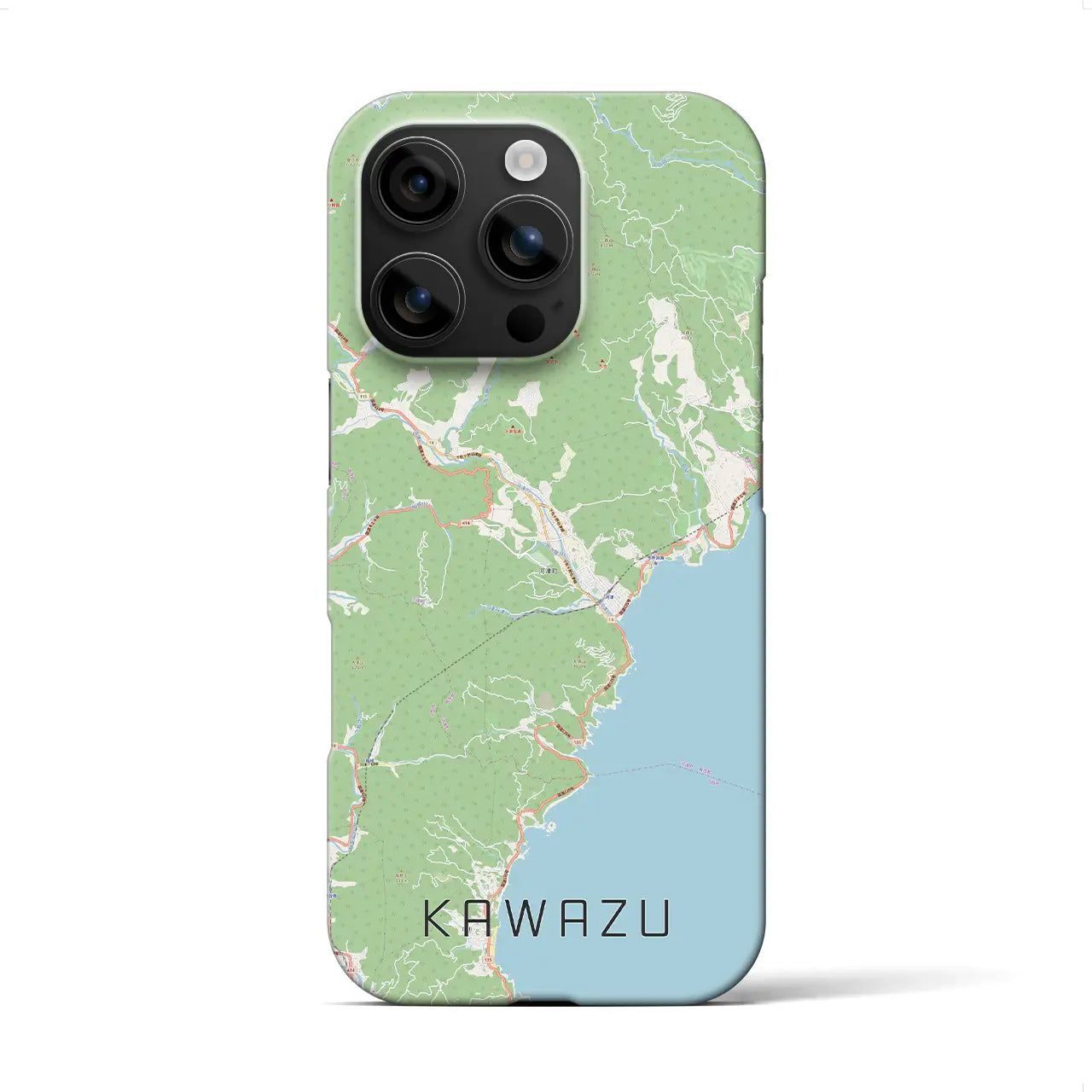 【河津（静岡県）】地図柄iPhoneケース（バックカバータイプ）