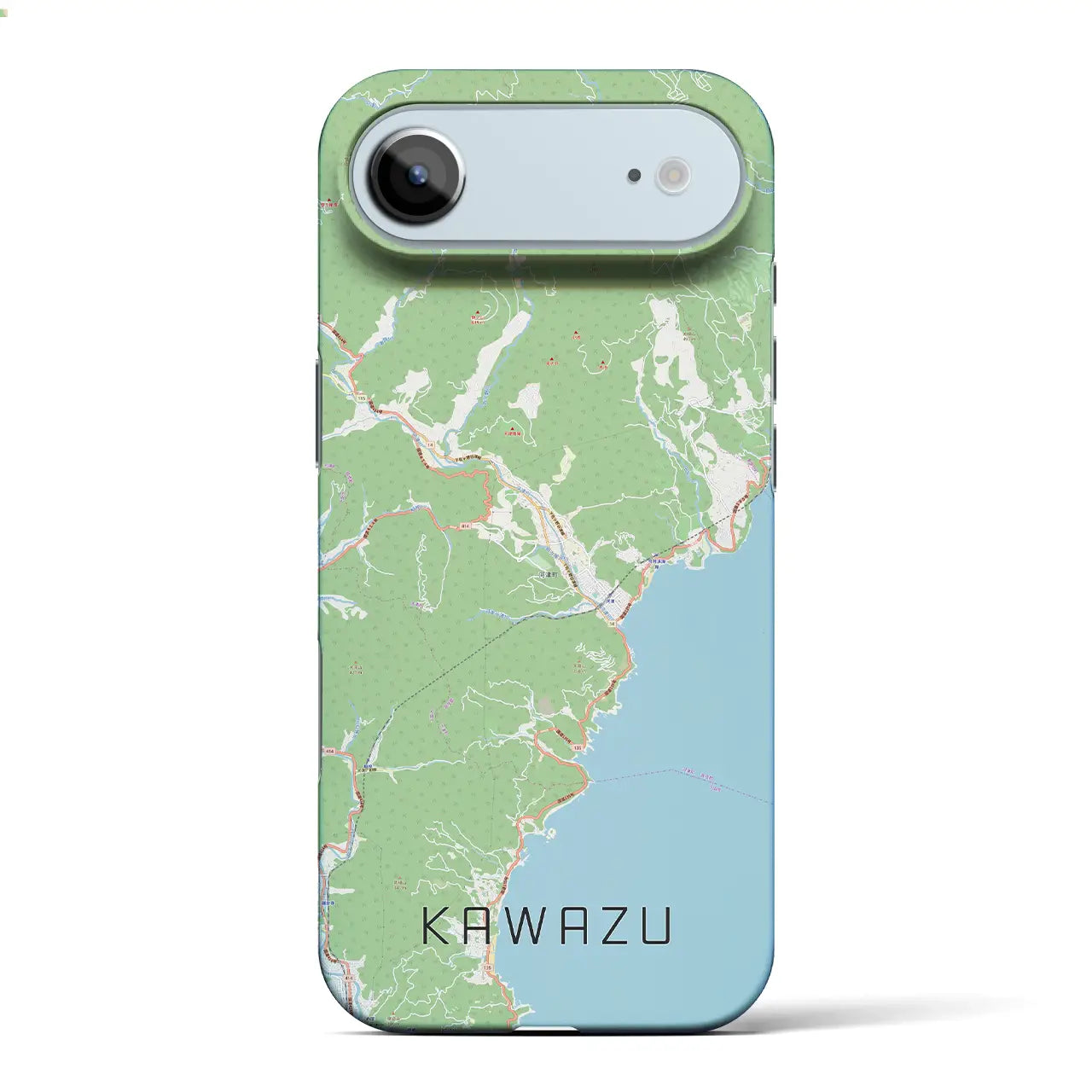 【河津（静岡県）】地図柄iPhoneケース（バックカバータイプ）