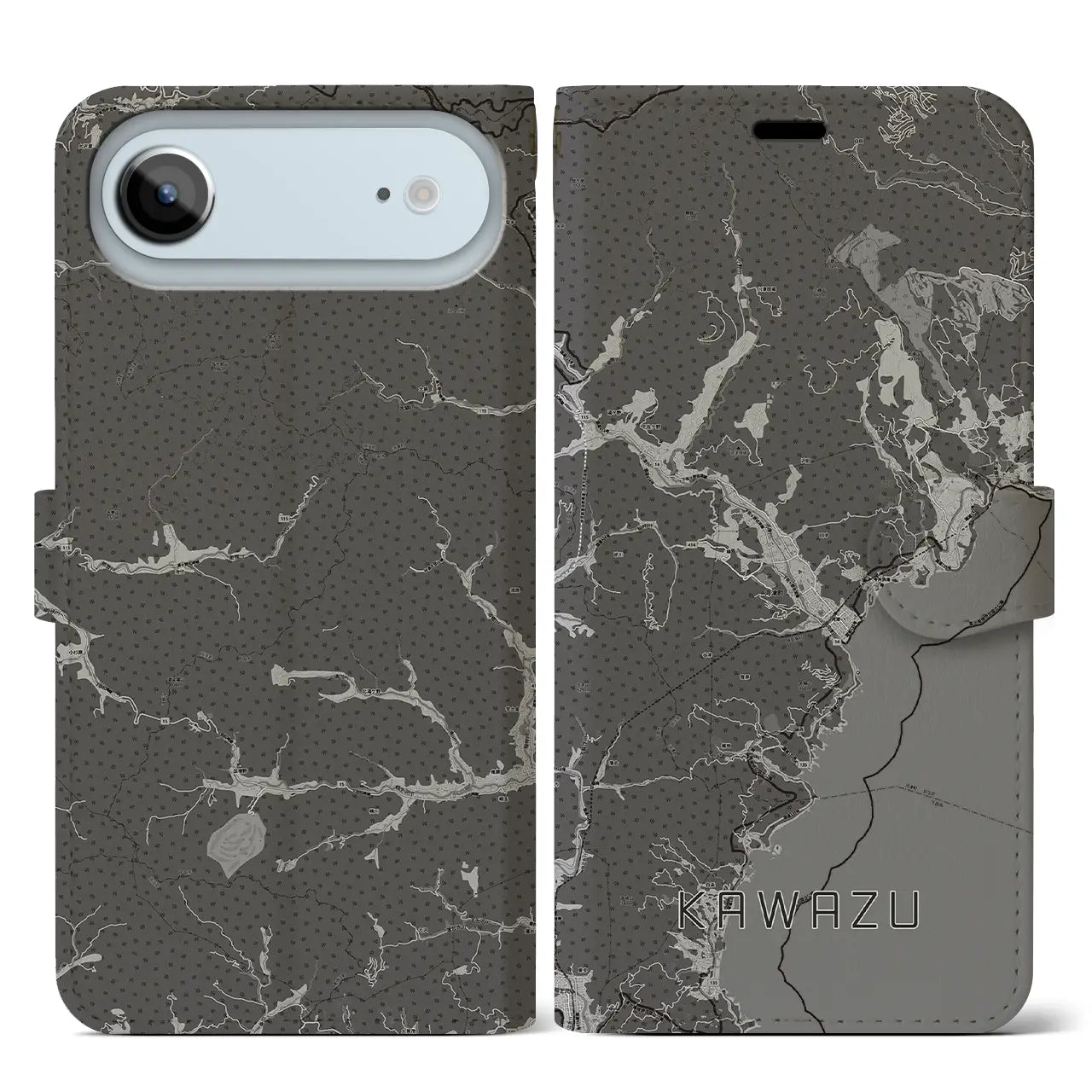 【河津（静岡県）】地図柄iPhoneケース（手帳タイプ）