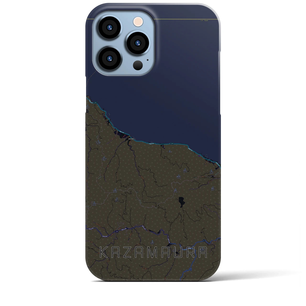 【風間浦（青森県）】地図柄iPhoneケース（バックカバータイプ）