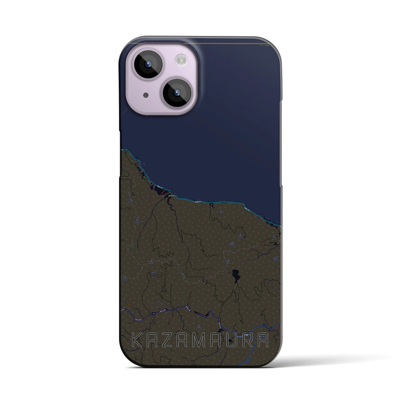 【風間浦（青森県）】地図柄iPhoneケース（バックカバータイプ）