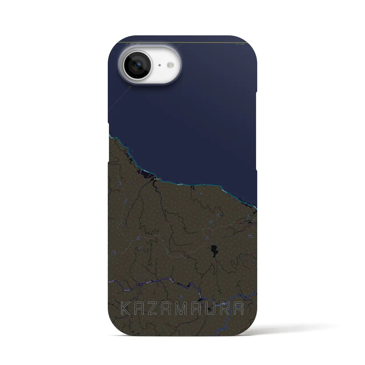 【風間浦（青森県）】地図柄iPhoneケース（バックカバータイプ）