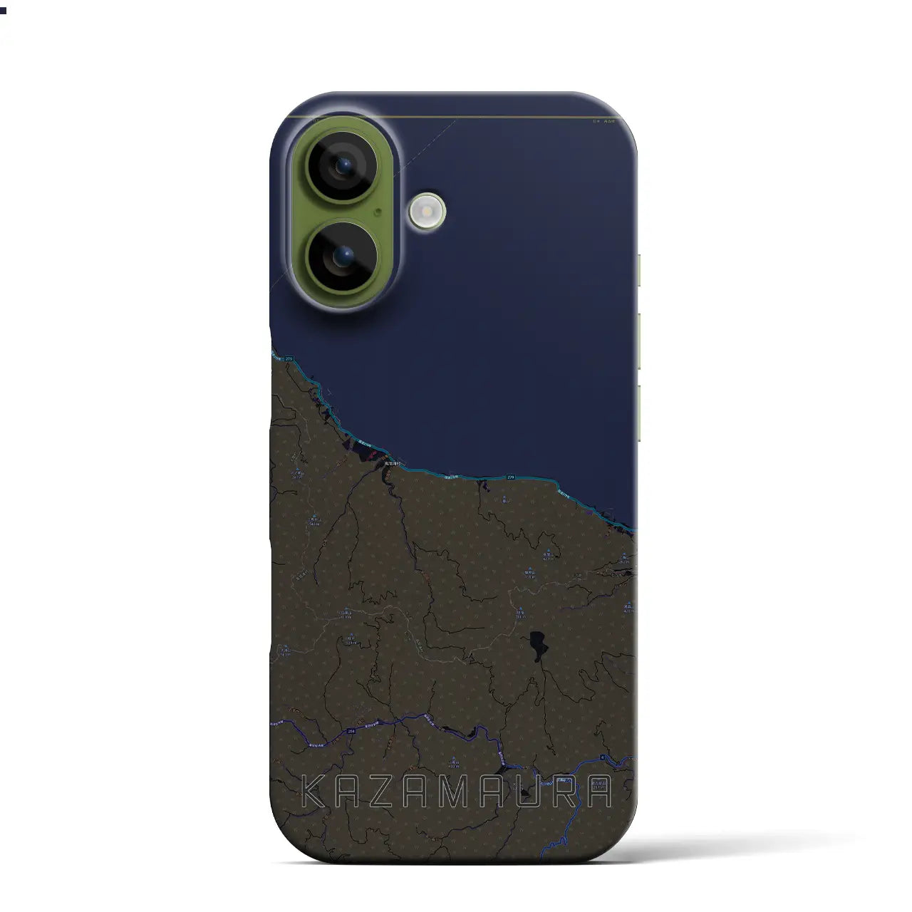 【風間浦（青森県）】地図柄iPhoneケース（バックカバータイプ）