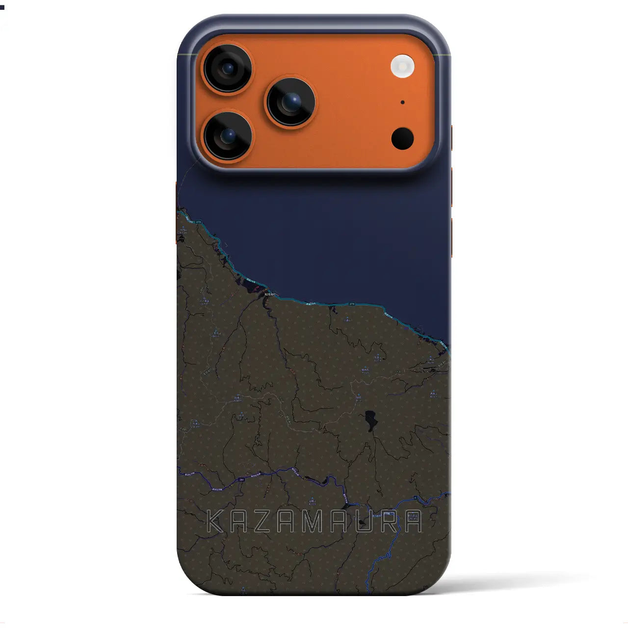 【風間浦（青森県）】地図柄iPhoneケース（バックカバータイプ）