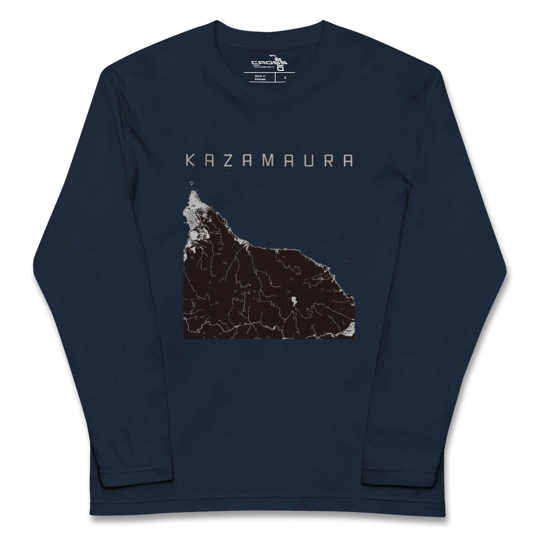 【風間浦（青森県）】地図柄ロングスリーブTシャツ