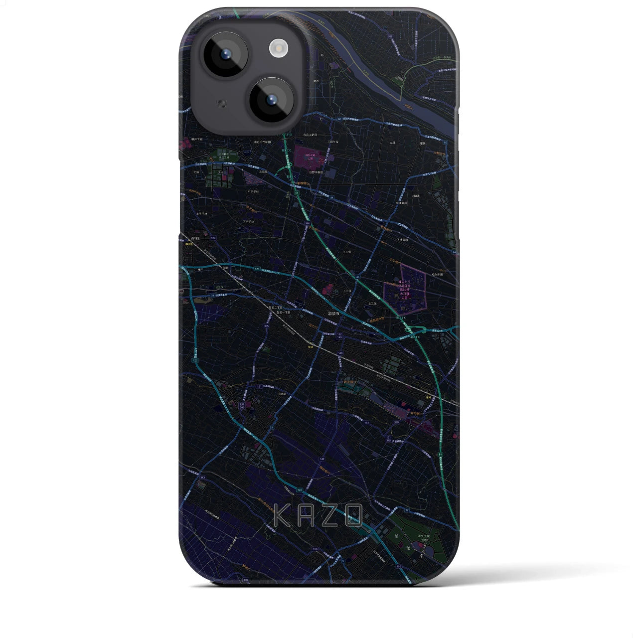 【加須（埼玉県）】地図柄iPhoneケース（バックカバータイプ）