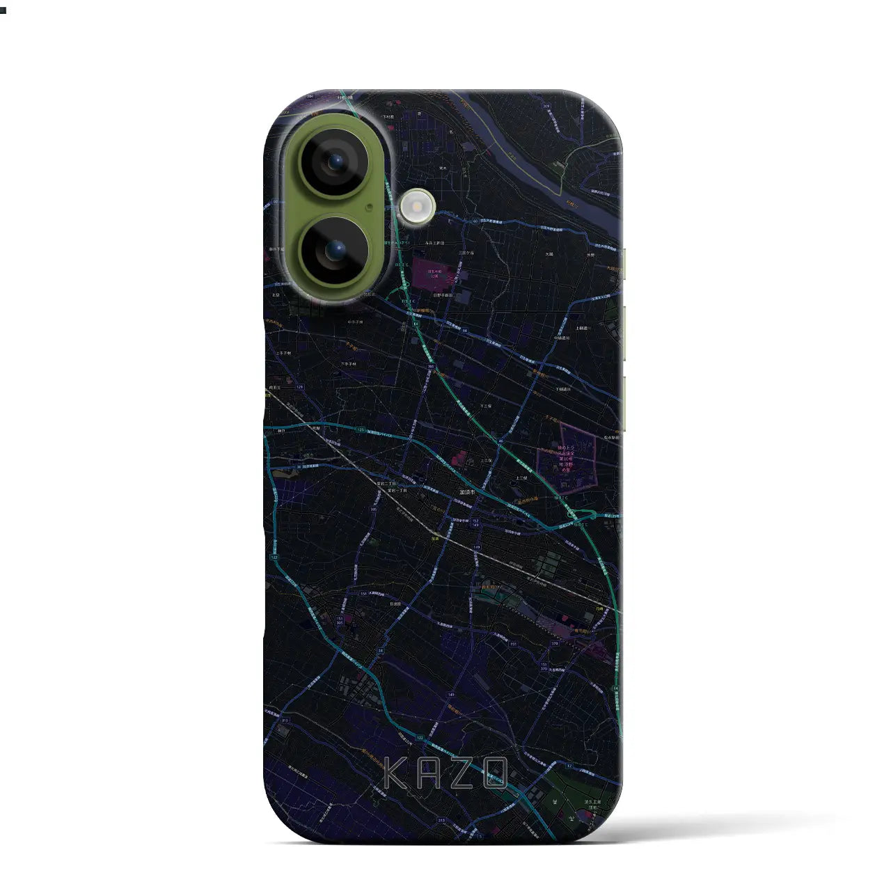 【加須（埼玉県）】地図柄iPhoneケース（バックカバータイプ）