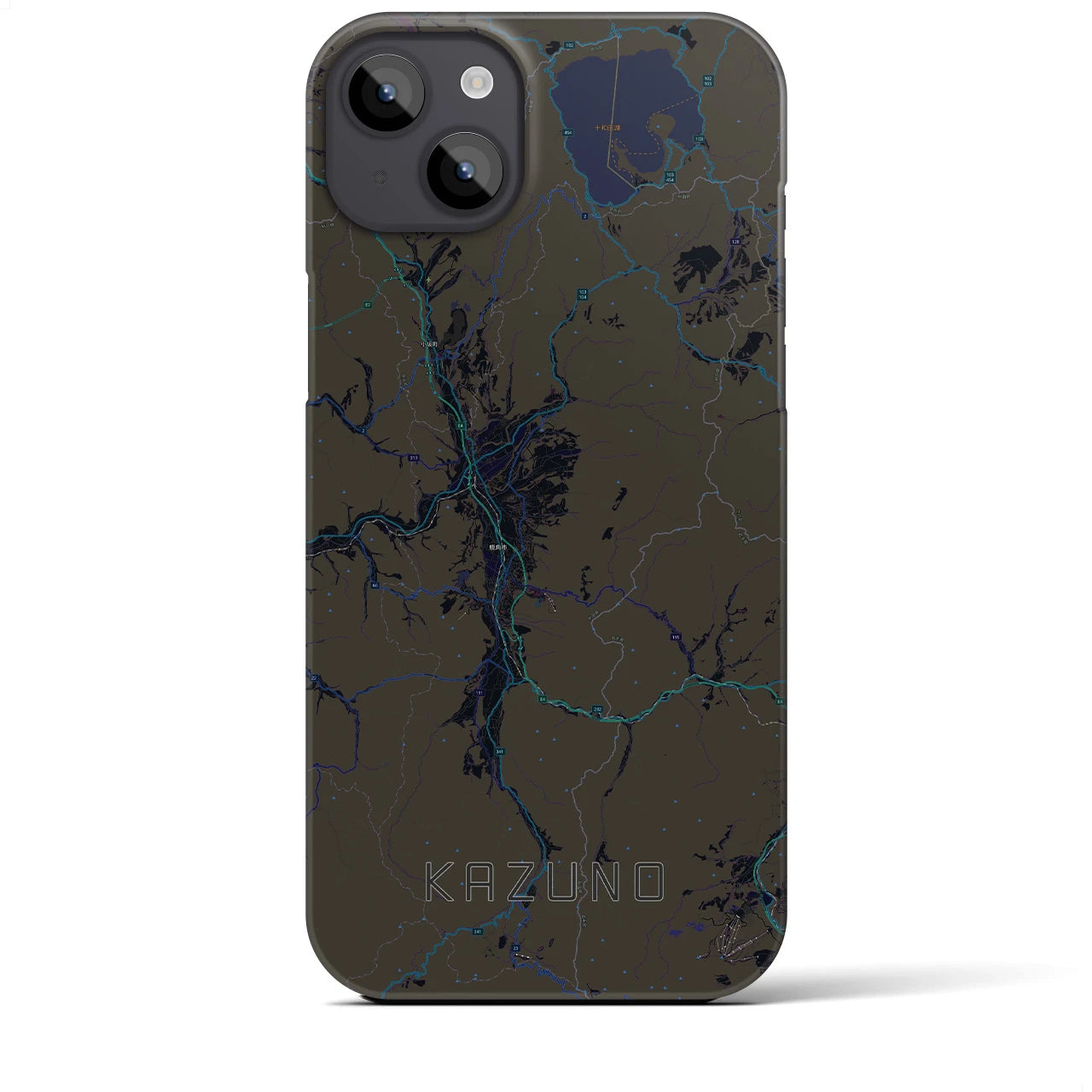 【鹿角（秋田県）】地図柄iPhoneケース（バックカバータイプ）