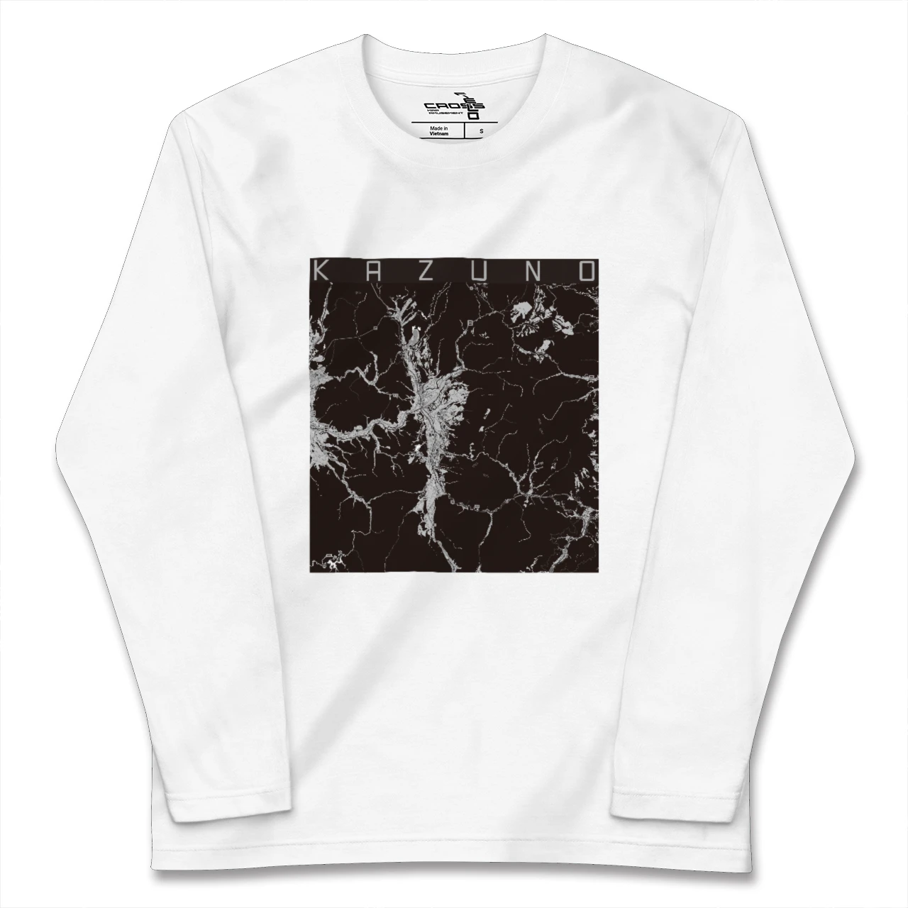 【鹿角（秋田県）】地図柄ロングスリーブTシャツ
