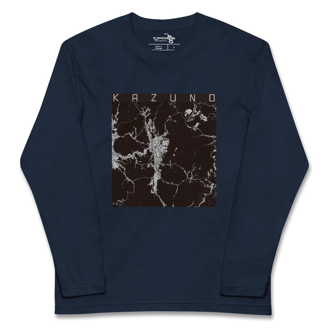 【鹿角（秋田県）】地図柄ロングスリーブTシャツ