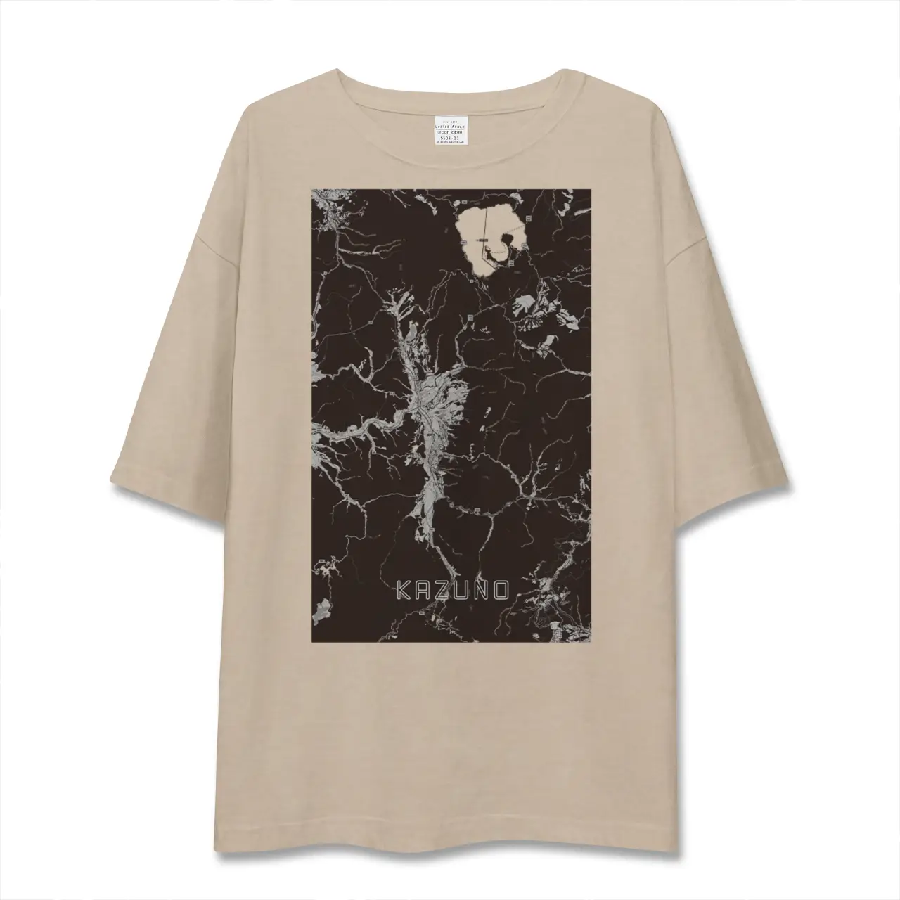 【鹿角（秋田県）】地図柄ビッグシルエットTシャツ