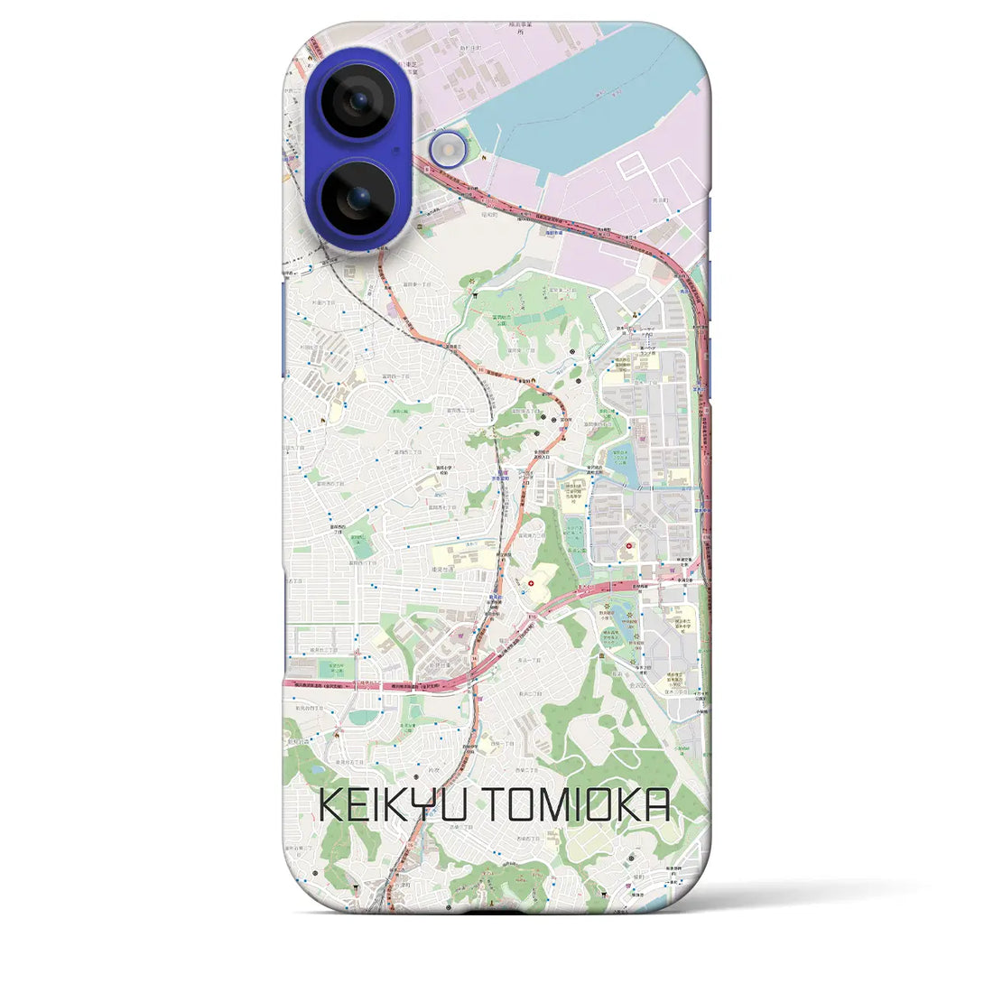 【京急富岡(神奈川県)】地図柄iPhoneケース(バックカバータイプ)ナチュラル・iPhone 16 Pro Max 用