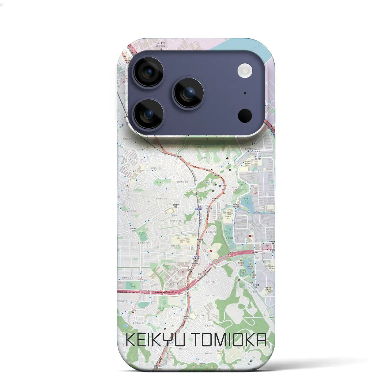 【京急富岡（神奈川県）】地図柄iPhoneケース（バックカバータイプ）