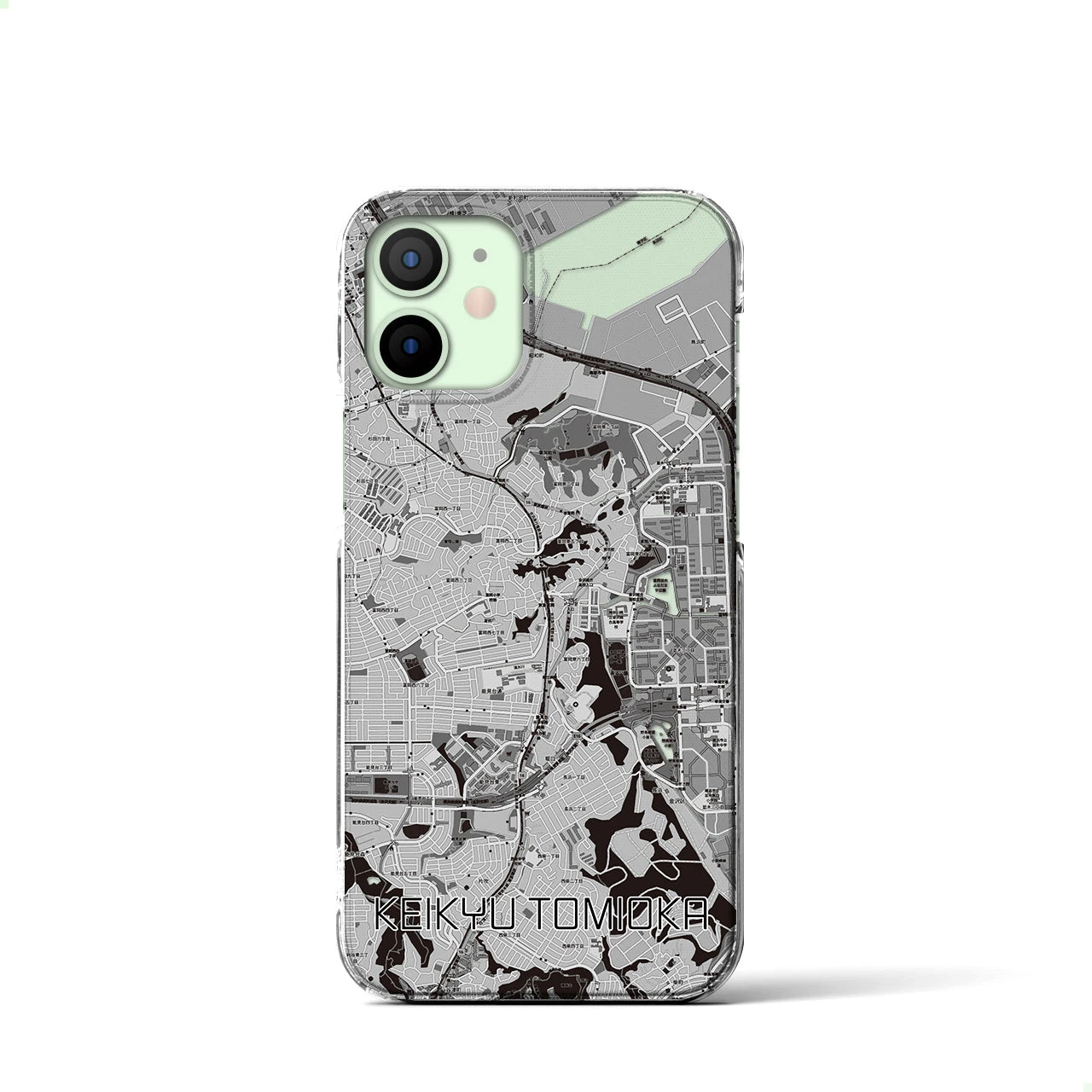 【京急富岡（神奈川県）】地図柄iPhoneケース（クリアタイプ）