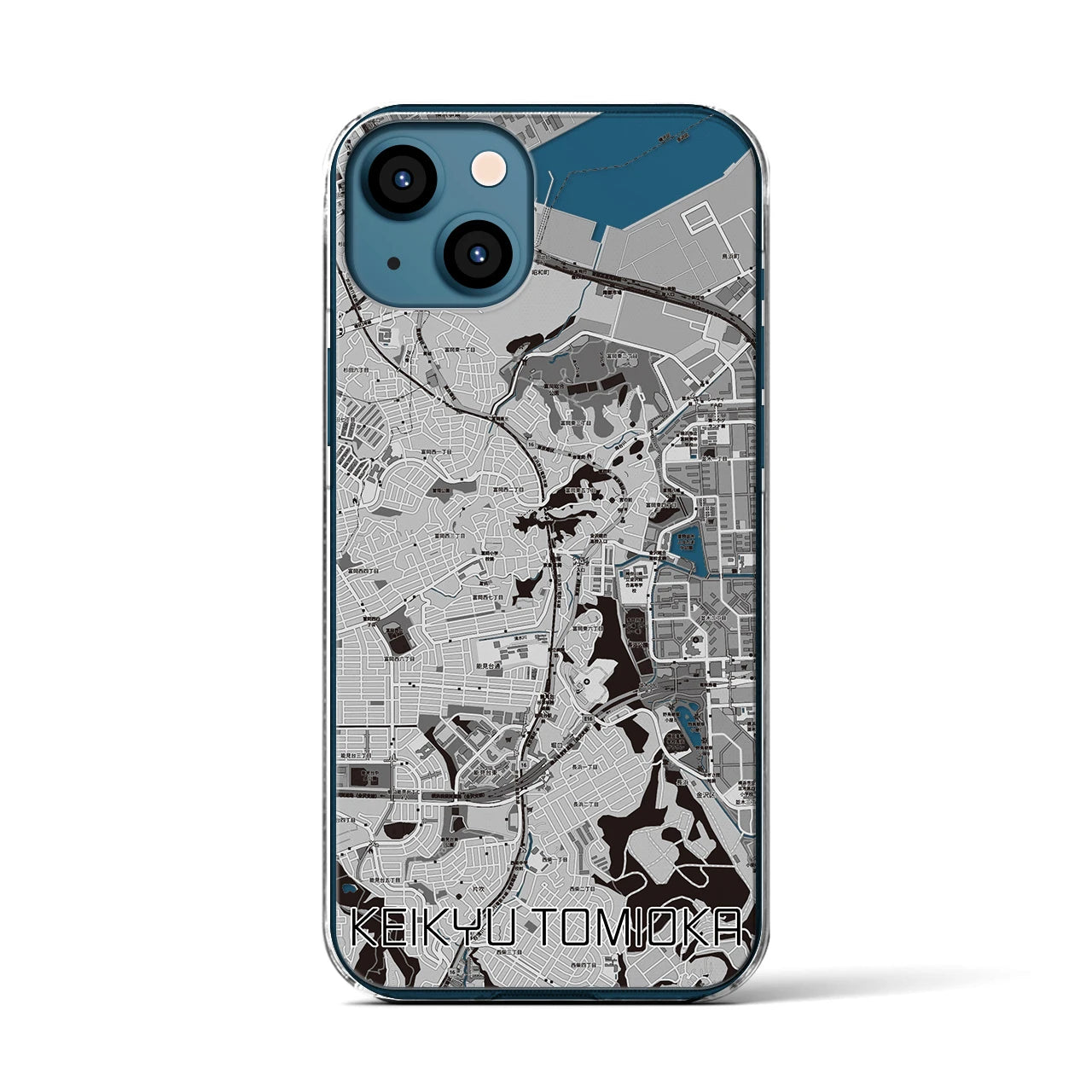 【京急富岡（神奈川県）】地図柄iPhoneケース（クリアタイプ）