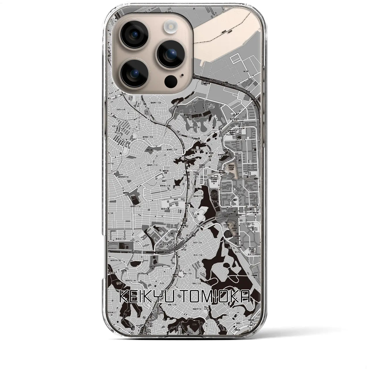 【京急富岡（神奈川県）】地図柄iPhoneケース（クリアタイプ）