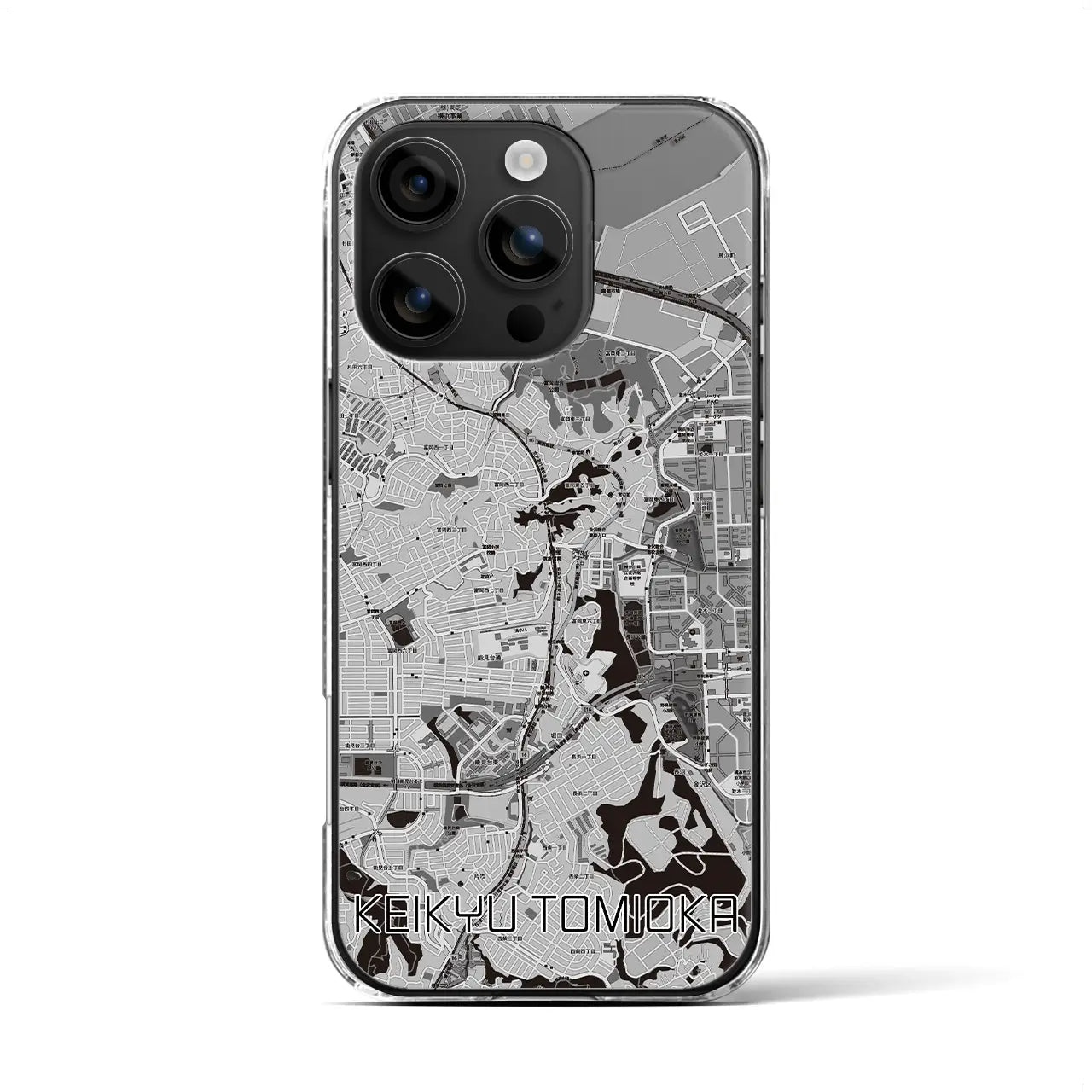【京急富岡（神奈川県）】地図柄iPhoneケース（クリアタイプ）