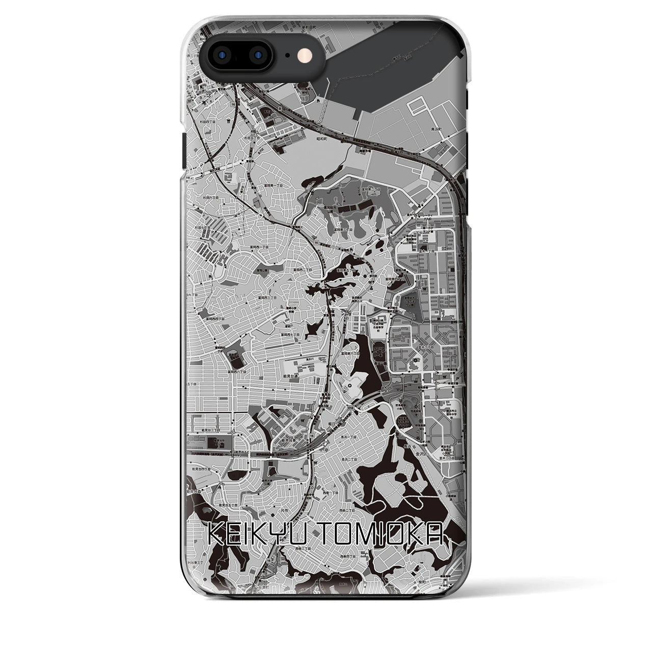 【京急富岡（神奈川県）】地図柄iPhoneケース（クリアタイプ）