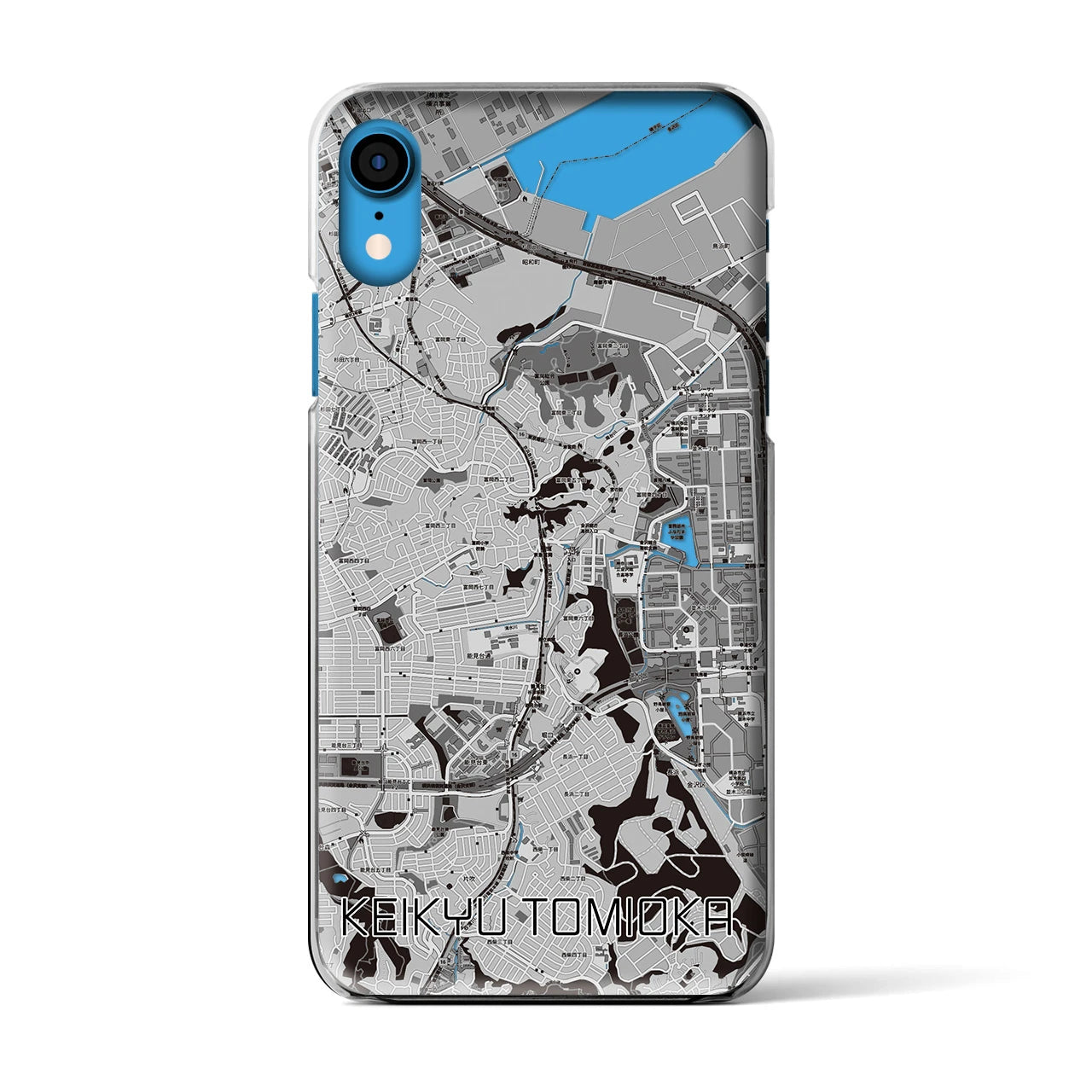 【京急富岡（神奈川県）】地図柄iPhoneケース（クリアタイプ）