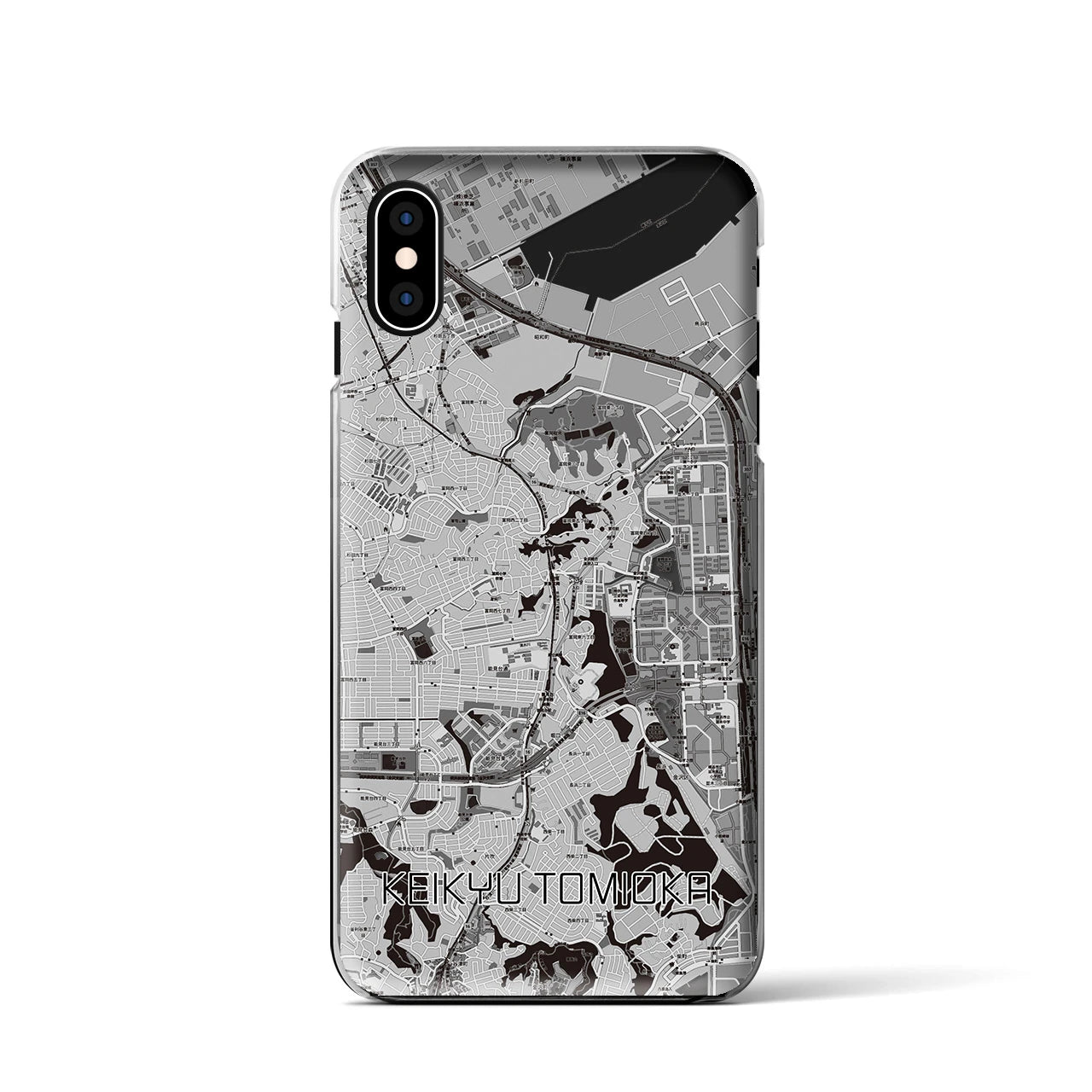 【京急富岡（神奈川県）】地図柄iPhoneケース（クリアタイプ）