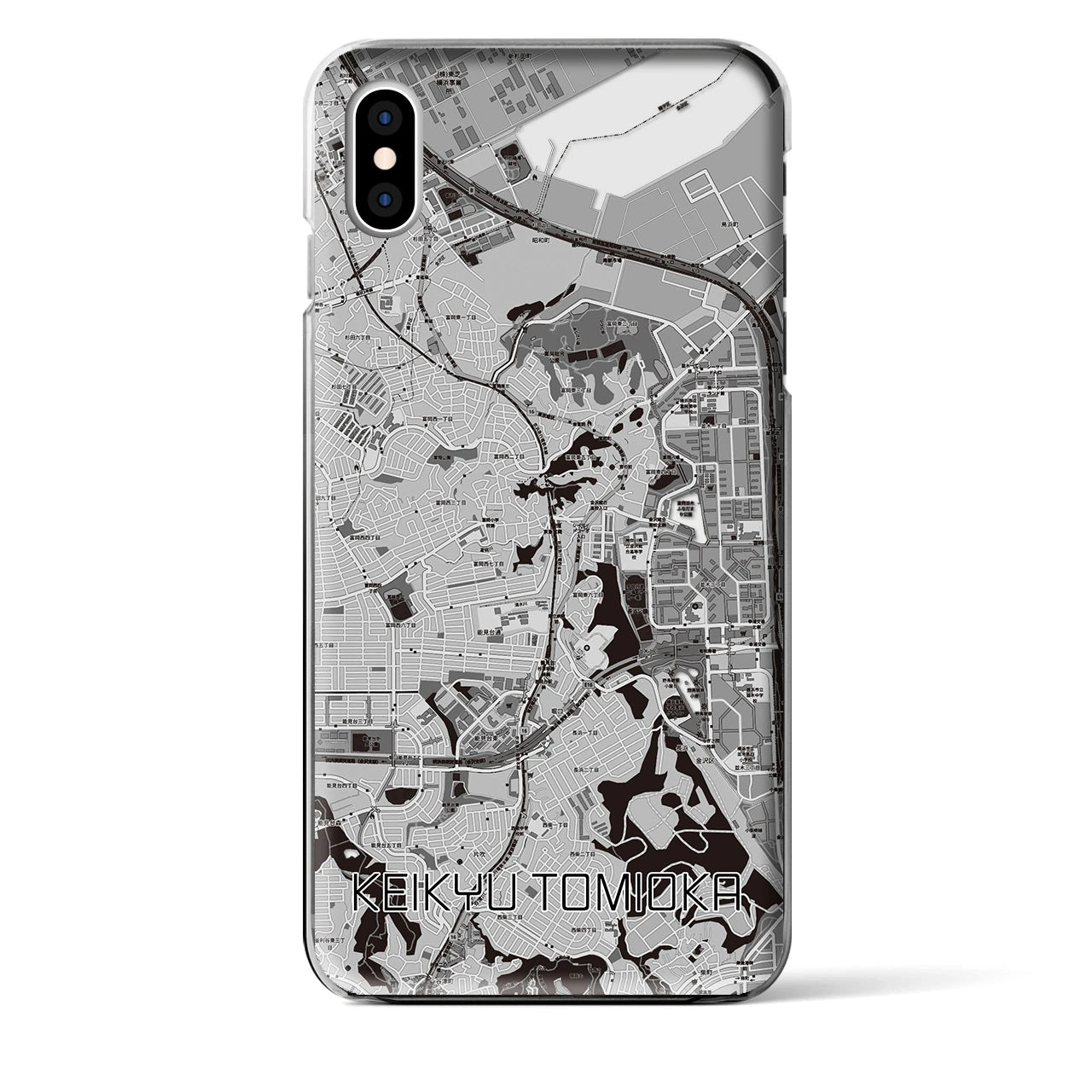 【京急富岡（神奈川県）】地図柄iPhoneケース（クリアタイプ）