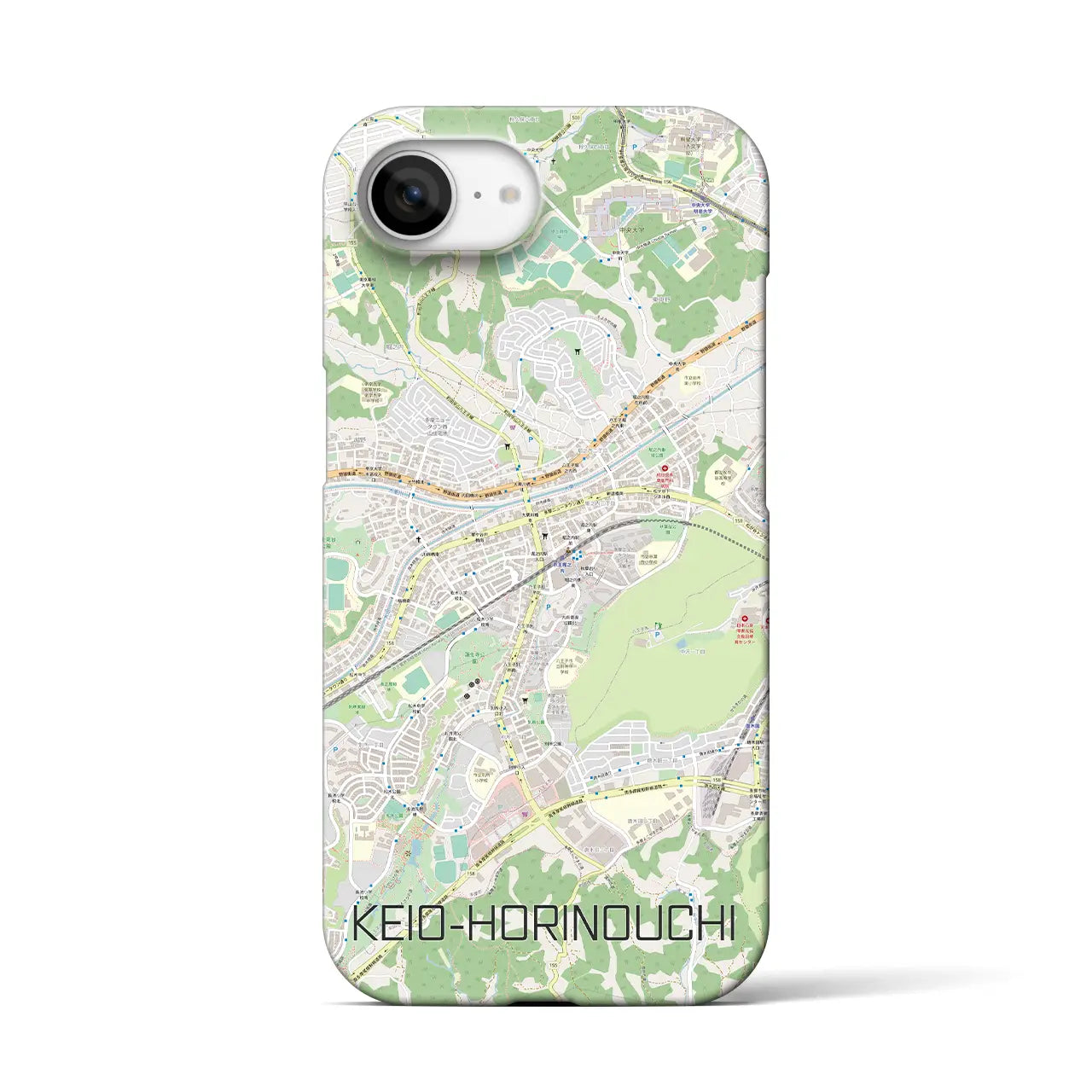 【京王堀之内（東京都）】地図柄iPhoneケース（バックカバータイプ）