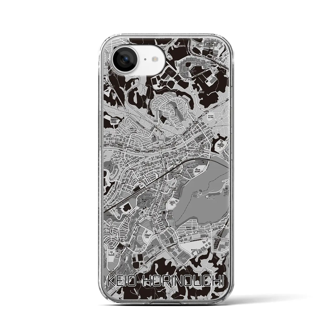 【京王堀之内（東京都）】地図柄iPhoneケース（クリアタイプ）