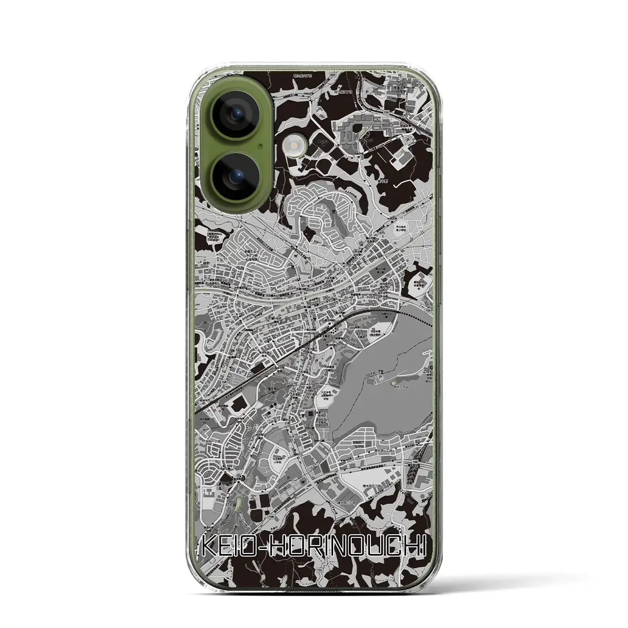 【京王堀之内（東京都）】地図柄iPhoneケース（クリアタイプ）