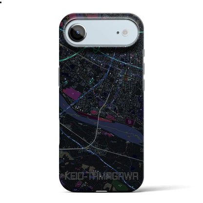 【京王多摩川（東京都）】地図柄iPhoneケース（バックカバータイプ）