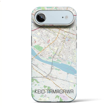 【京王多摩川（東京都）】地図柄iPhoneケース（バックカバータイプ）