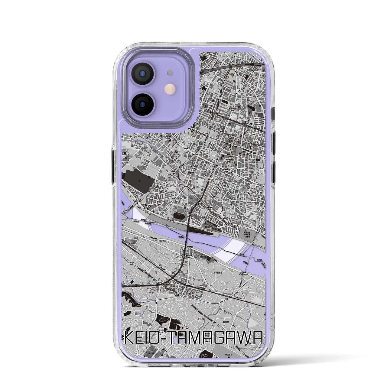 【京王多摩川（東京都）】地図柄iPhoneケース（MagSafeタイプ）