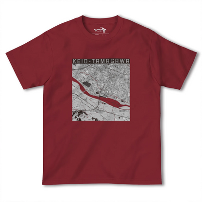 【京王多摩川（東京都）】地図柄ヘビーウェイトTシャツ