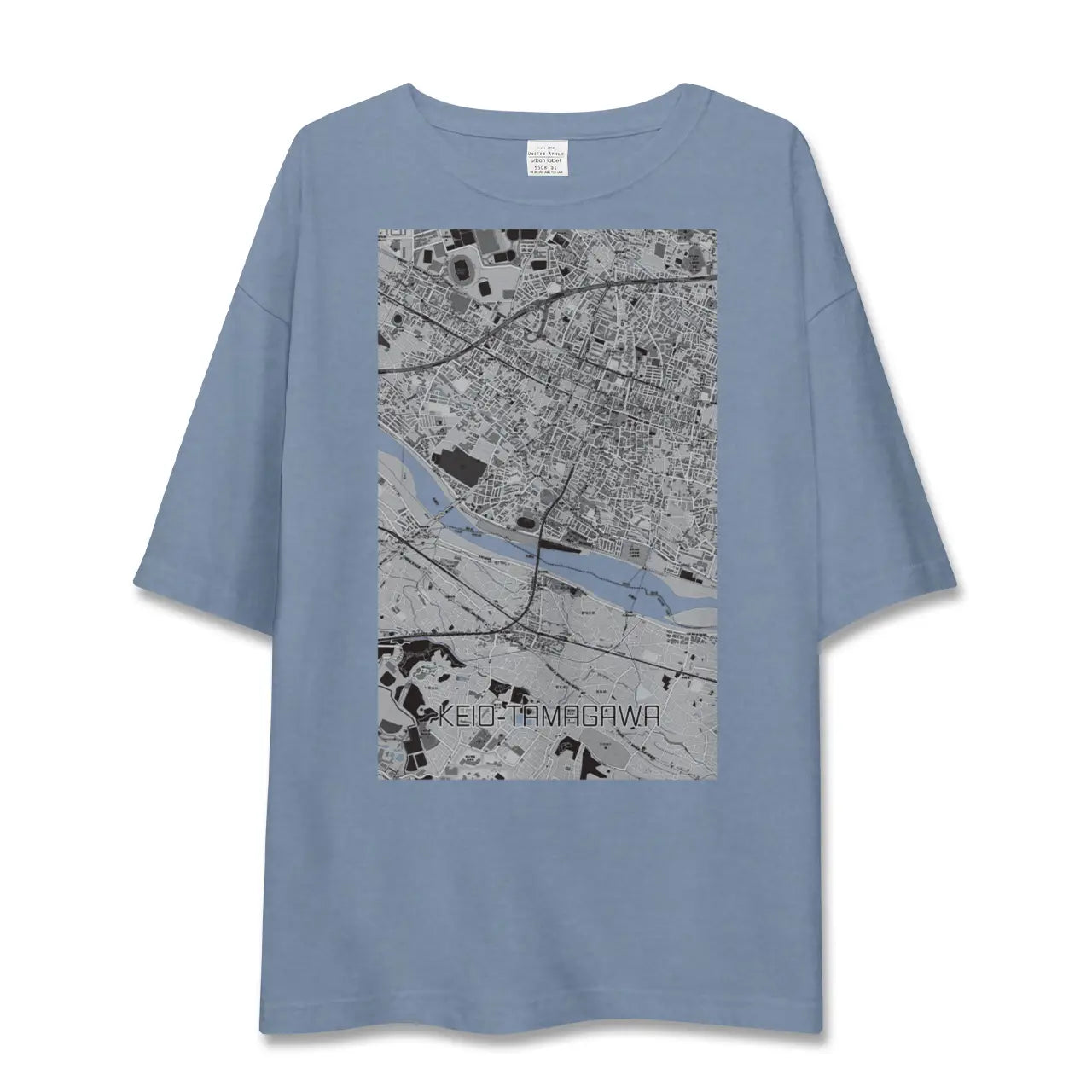 【京王多摩川（東京都）】地図柄ビッグシルエットTシャツ