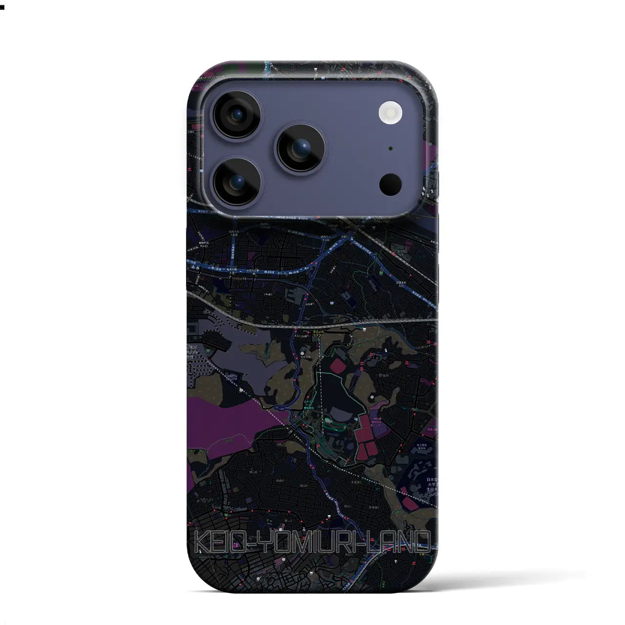 【京王よみうりランド（東京都）】地図柄iPhoneケース（バックカバータイプ）