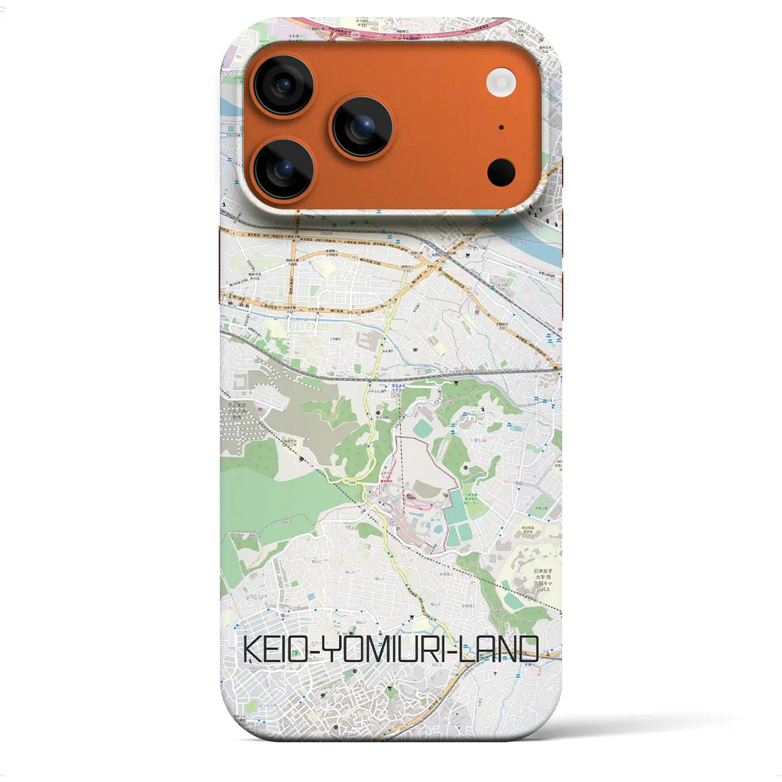 【京王よみうりランド（東京都）】地図柄iPhoneケース（バックカバータイプ）ナチュラル・iPhone 17 Pro Max 用