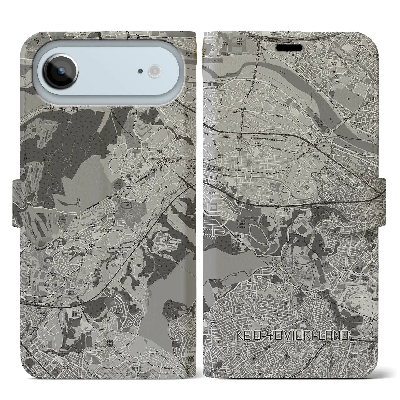 【京王よみうりランド（東京都）】地図柄iPhoneケース（手帳タイプ）