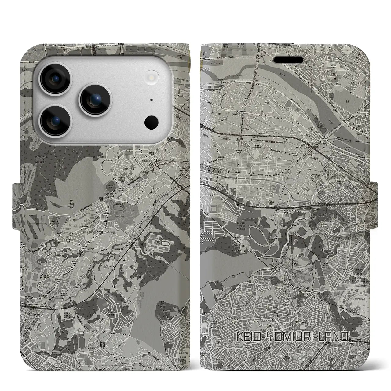 【京王よみうりランド（東京都）】地図柄iPhoneケース（手帳タイプ）