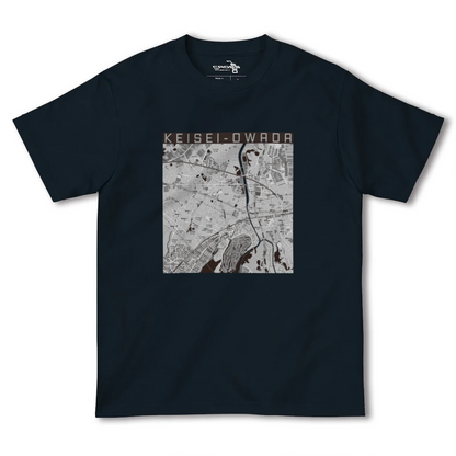 【京成大和田（千葉県）】地図柄ヘビーウェイトTシャツ