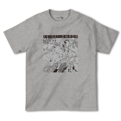 【京成大和田（千葉県）】地図柄ヘビーウェイトTシャツ