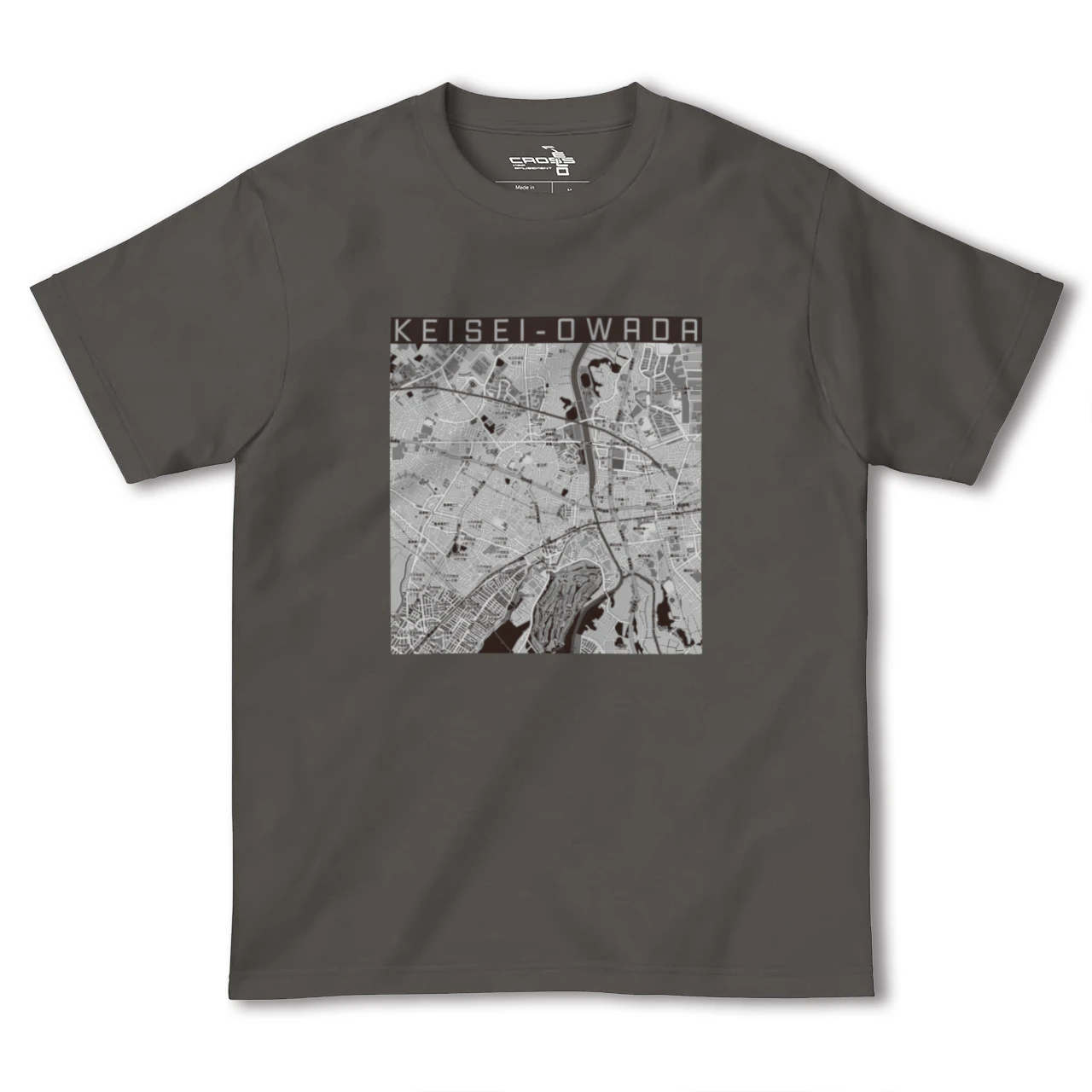 【京成大和田（千葉県）】地図柄ヘビーウェイトTシャツ