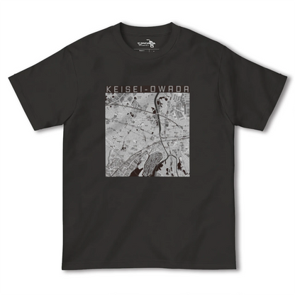【京成大和田（千葉県）】地図柄ヘビーウェイトTシャツ