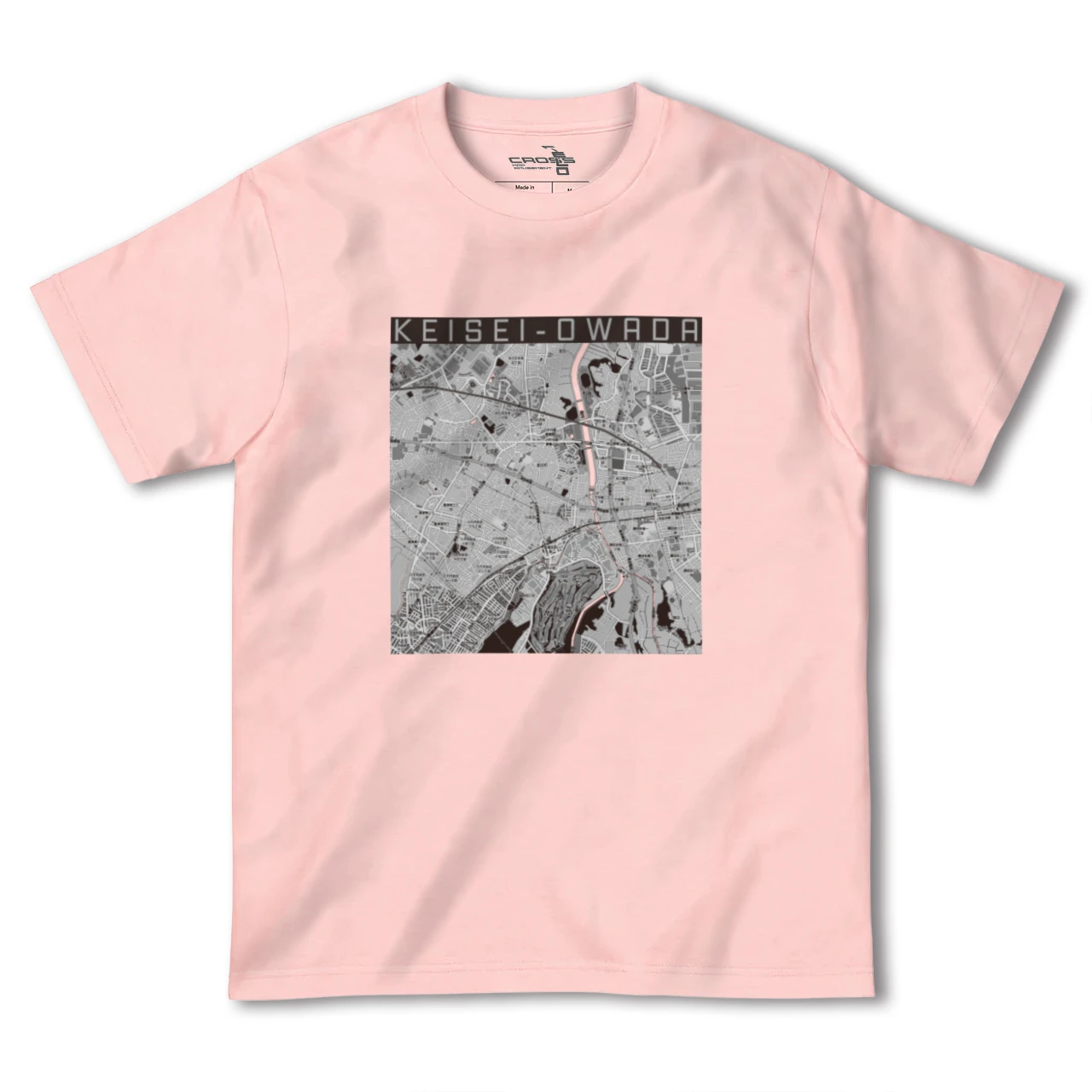 【京成大和田（千葉県）】地図柄ヘビーウェイトTシャツ