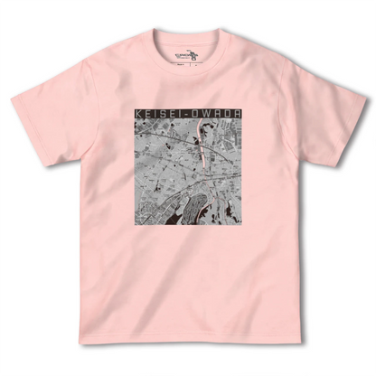 【京成大和田（千葉県）】地図柄ヘビーウェイトTシャツ