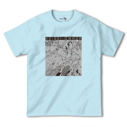 【京成大和田（千葉県）】地図柄ヘビーウェイトTシャツ