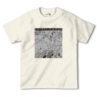 【京成大和田（千葉県）】地図柄ヘビーウェイトTシャツ