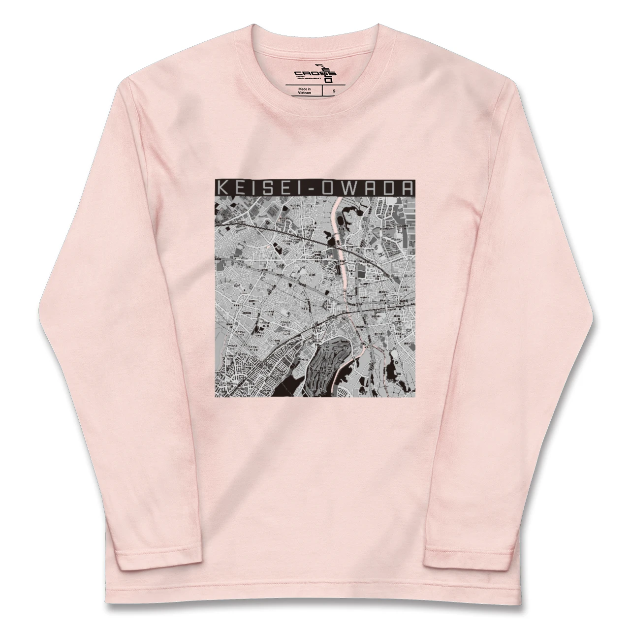 【京成大和田（千葉県）】地図柄ロングスリーブTシャツ