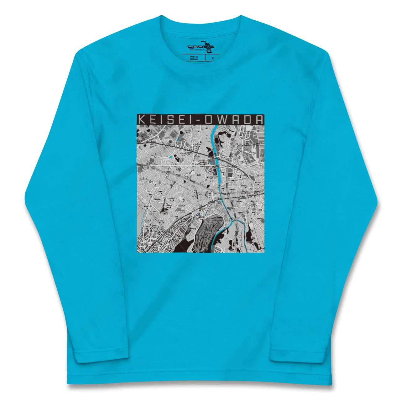 【京成大和田（千葉県）】地図柄ロングスリーブTシャツ