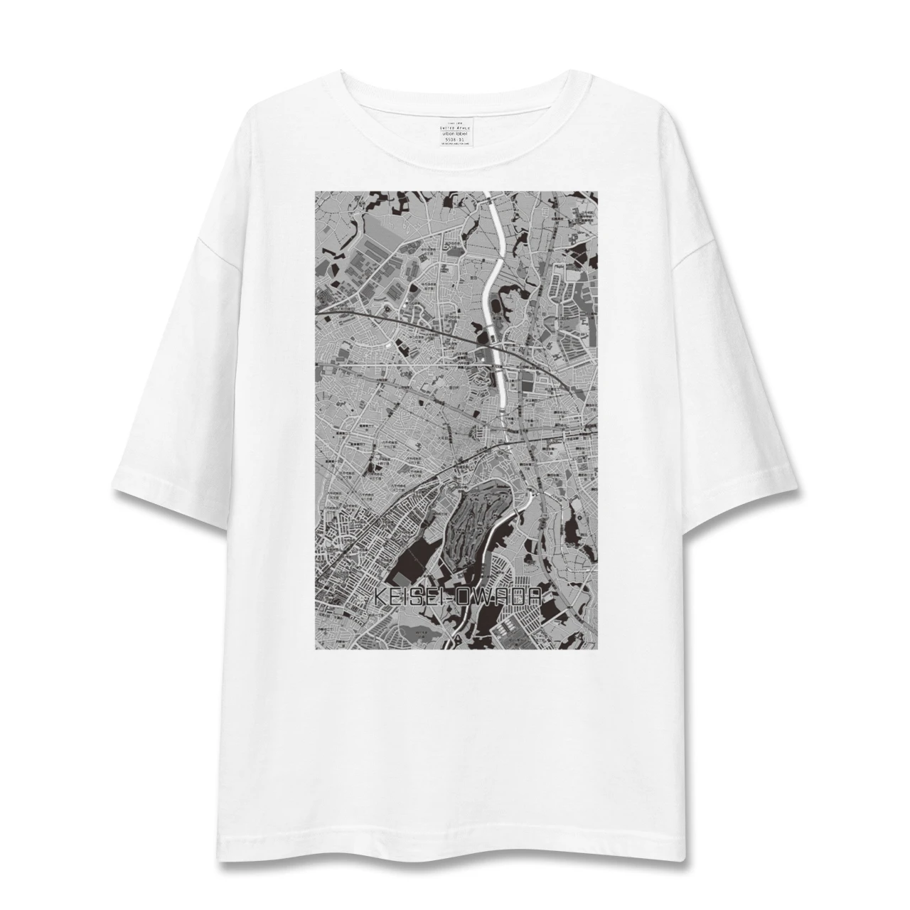 【京成大和田（千葉県）】地図柄ビッグシルエットTシャツ